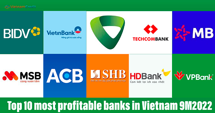 Top 10 most profitable banks in Vietnam 9M2022